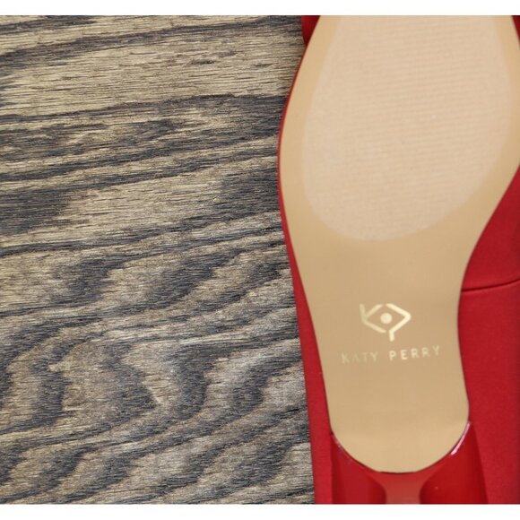 Katy Perry Womens The Micro Heel Flower Pumps KP3280 Bright Red 7.5M - Picture 6 of 12